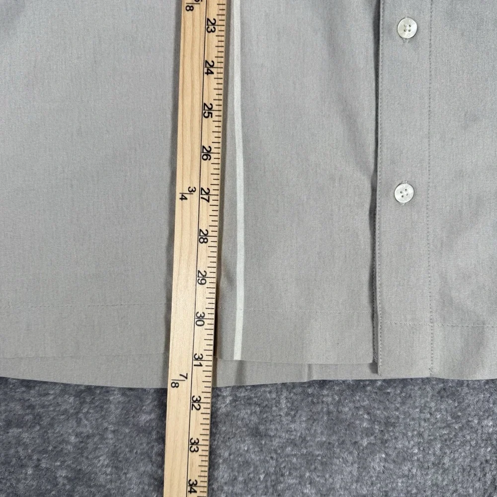 Tiger Woods Nike Shirt Men's XXL‎ Beige Short Sleeve Button Up Cotton Knit Golf